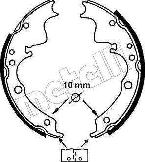 Metelli 53-0109 - Комплект тормозных колодок, барабанные unicars.by