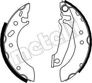 Metelli 53-0119 - Комплект тормозных колодок, барабанные unicars.by