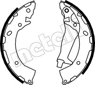 Metelli 53-0177 - Комплект тормозных колодок, барабанные unicars.by