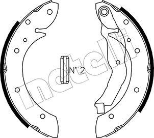 Metelli 53-0351 - Комплект тормозных колодок, барабанные unicars.by