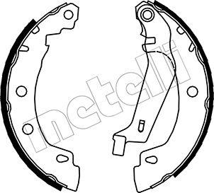 Metelli 53-0353Y - Комплект тормозных колодок, барабанные unicars.by