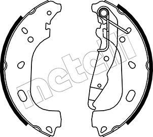 Metelli 53-0319 - Комплект тормозных колодок, барабанные unicars.by