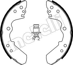 Metelli 53-0310 - Комплект тормозных колодок, барабанные unicars.by