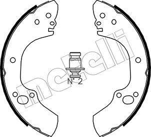 Metelli 53-0312 - Комплект тормозных колодок, барабанные unicars.by