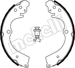 Metelli 53-0384 - Комплект тормозных колодок, барабанные unicars.by