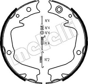 Metelli 53-0387K - Комплект тормозов, ручник, парковка unicars.by