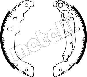 Metelli 53-0333 - Комплект тормозных колодок, барабанные unicars.by