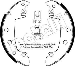 Metelli 53-0324 - Комплект тормозных колодок, барабанные unicars.by