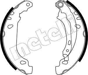 Metelli 53-0328 - Комплект тормозных колодок, барабанные unicars.by