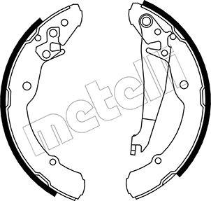 Metelli 53-0379 - Комплект тормозных колодок, барабанные unicars.by