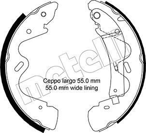 Metelli 53-0291 - Комплект тормозных колодок, барабанные unicars.by