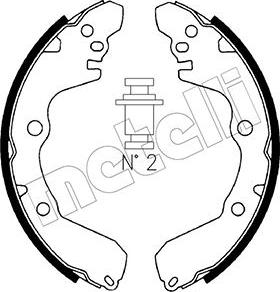 Metelli 53-0256 - Комплект тормозных колодок, барабанные unicars.by