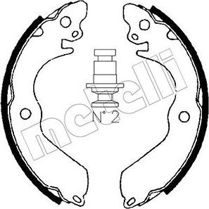 Metelli 53-0258 - Комплект тормозных колодок, барабанные unicars.by