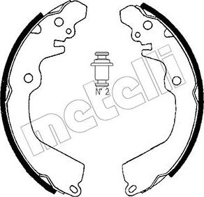 Metelli 53-0257 - Комплект тормозных колодок, барабанные unicars.by