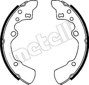 Metelli 53-0205 - Комплект тормозных колодок, барабанные unicars.by