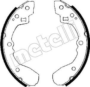 Metelli 53-0201 - Комплект тормозных колодок, барабанные unicars.by