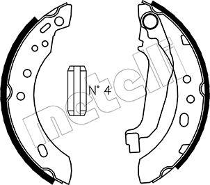 Metelli 53-0284 - Комплект тормозных колодок, барабанные unicars.by