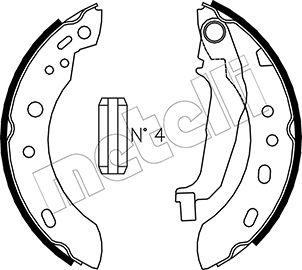 Metelli 53-0288 - Комплект тормозных колодок, барабанные unicars.by