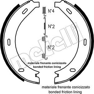 Metelli 53-0236K - Комплект тормозов, ручник, парковка unicars.by