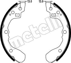 Metelli 53-0220 - Комплект тормозных колодок, барабанные unicars.by