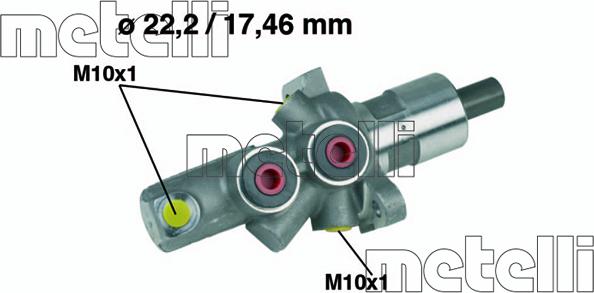 Metelli 05-0175 - Главный тормозной цилиндр unicars.by