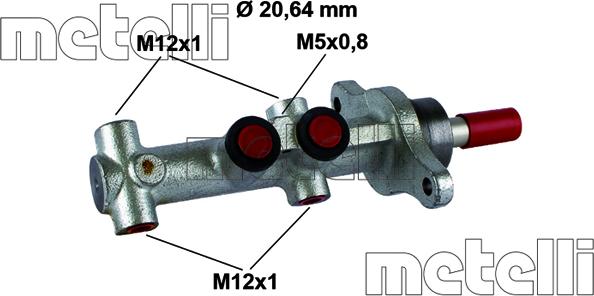 Metelli 05-0865 - Главный тормозной цилиндр unicars.by