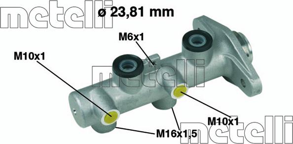 Metelli 05-0349 - Главный тормозной цилиндр unicars.by