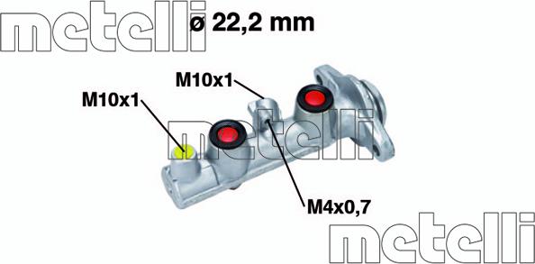 Metelli 05-0765 - Главный тормозной цилиндр unicars.by