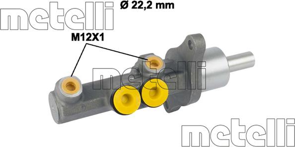 Metelli 05-0720 - Главный тормозной цилиндр unicars.by