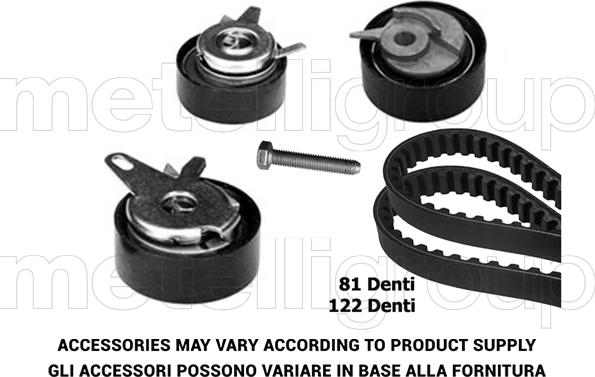 Metelli 29-0050 - Комплект зубчатого ремня ГРМ unicars.by