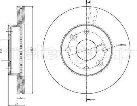 Metelli 23-0959 - Тормозной диск unicars.by