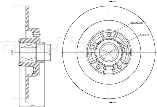 Metelli 23-0980 - Тормозной диск unicars.by