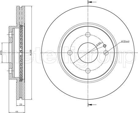 Metelli 23-0983 - Тормозной диск unicars.by