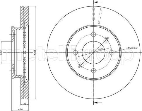 Metelli 23-0930C - Тормозной диск unicars.by