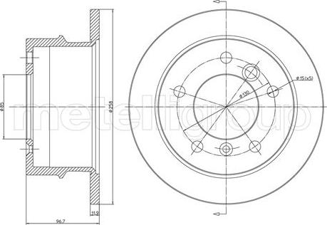 Metelli 23-0491 - Тормозной диск unicars.by