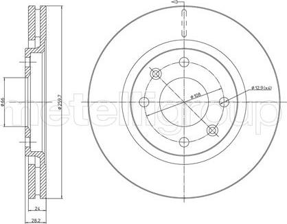 Metelli 23-0455 - Тормозной диск unicars.by