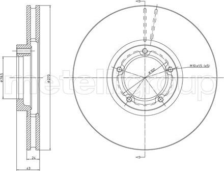 Metelli 23-0458 - Тормозной диск unicars.by