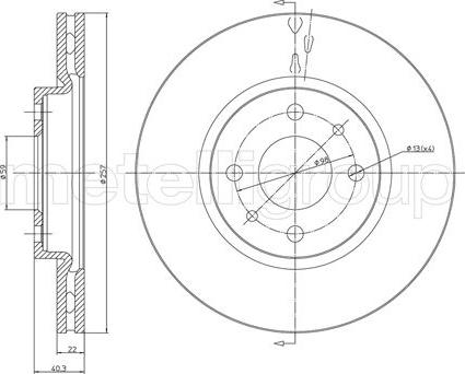 Metelli 23-0407C - Тормозной диск unicars.by