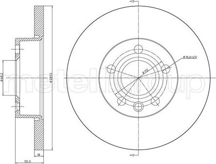 Metelli 23-0484 - Тормозной диск unicars.by