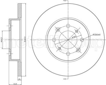 Metelli 23-0430 - Тормозной диск unicars.by