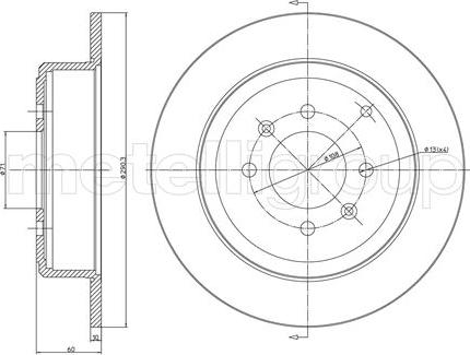 Metelli 23-0431C - Тормозной диск unicars.by