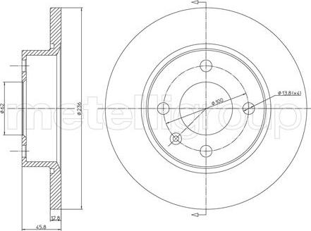 Metelli 23-0551 - Тормозной диск unicars.by