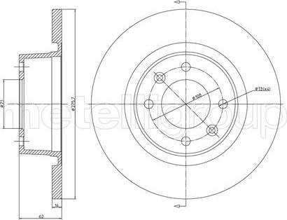 Metelli 23-0558C - Тормозной диск unicars.by