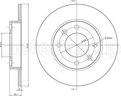 Metelli 23-0567C - Тормозной диск unicars.by