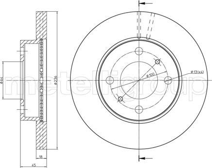 Metelli 23-0505C - Тормозной диск unicars.by