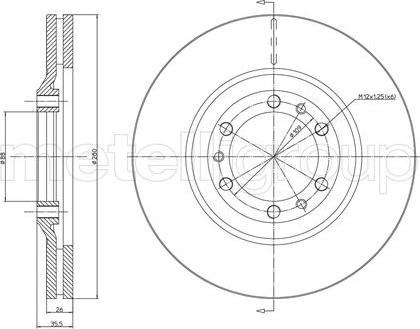 Metelli 23-0502 - Тормозной диск unicars.by