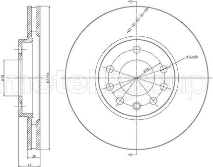 Metelli 23-0514C - Тормозной диск unicars.by