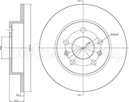 Metelli 23-0535 - Тормозной диск unicars.by