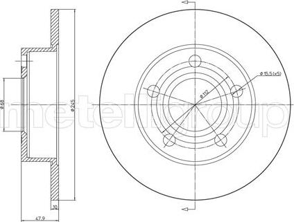 Metelli 23-0531C - Тормозной диск unicars.by