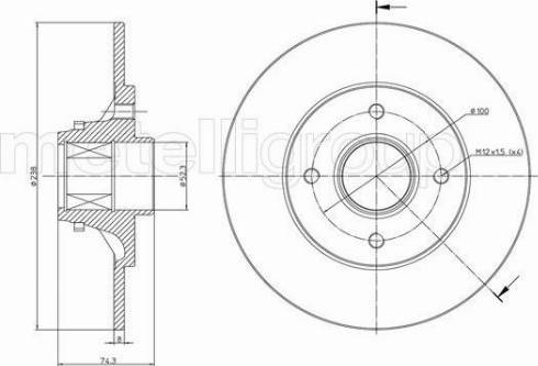 Metelli 23-0537 - Тормозной диск unicars.by